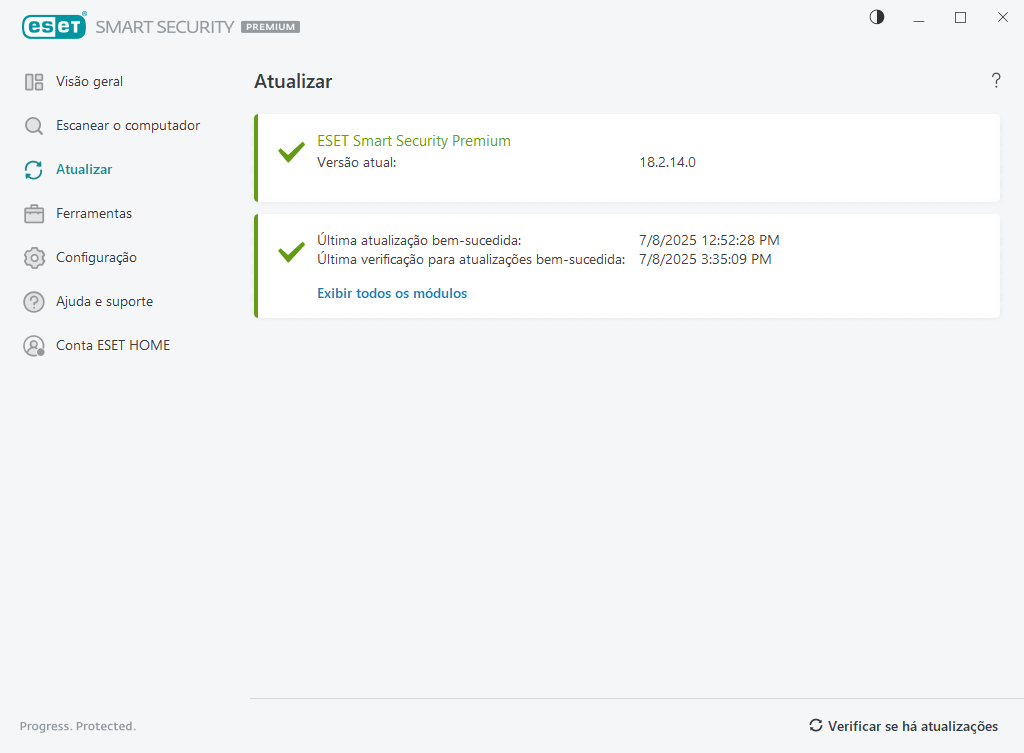 Módulo de atualização Módulo de atualização