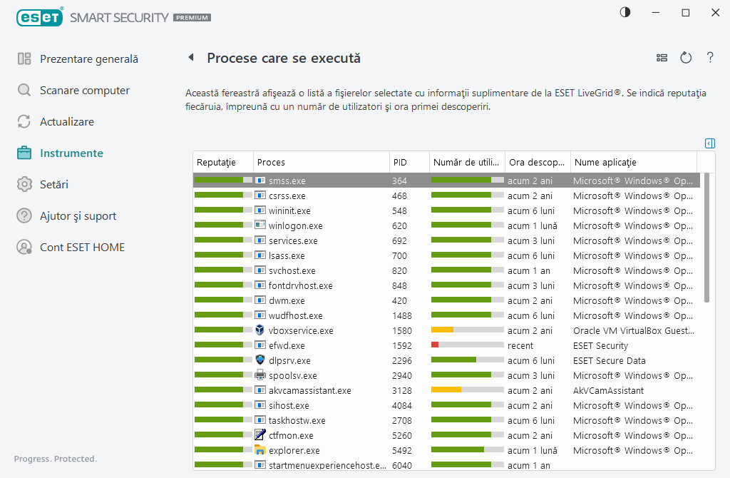 Procese care se execută Procese care se execută