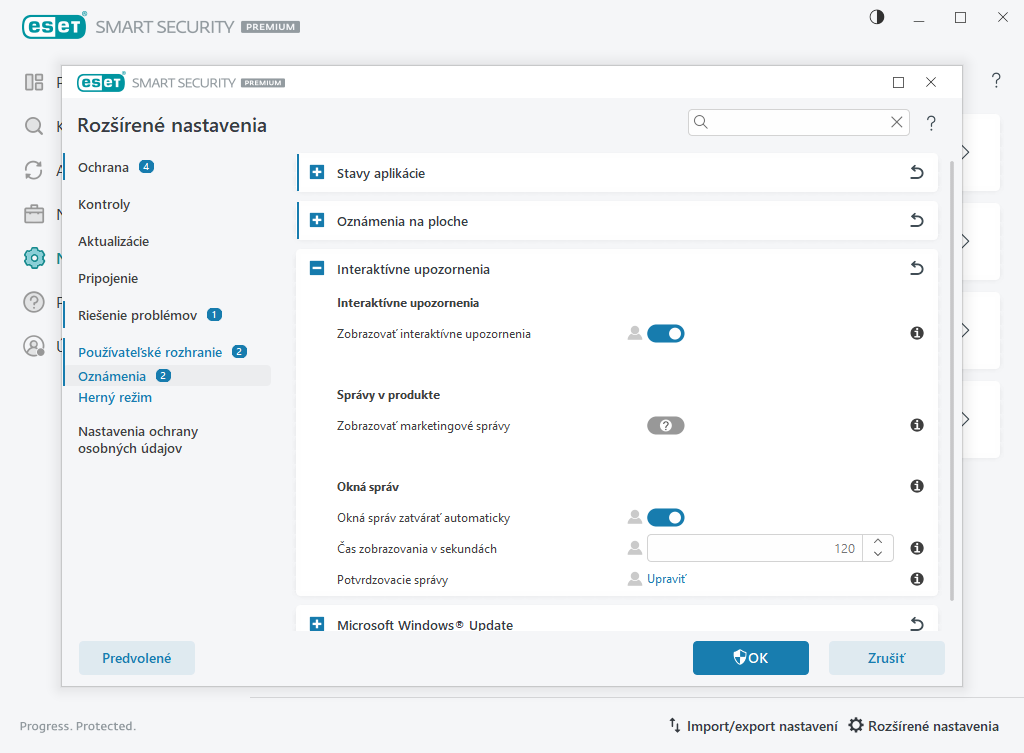 Interaktívne upozornenia