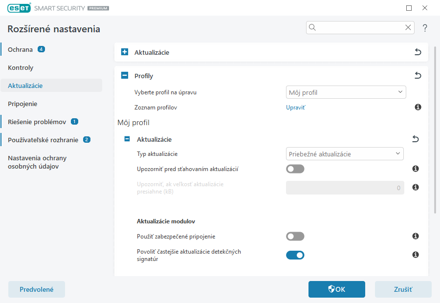 Vrátenie zmien modulov