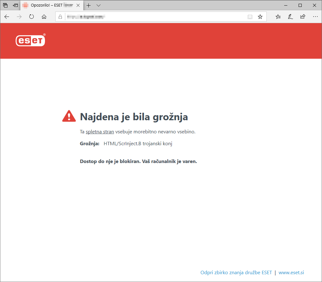 Najdena je bila grožnja Najdena je bila grožnja