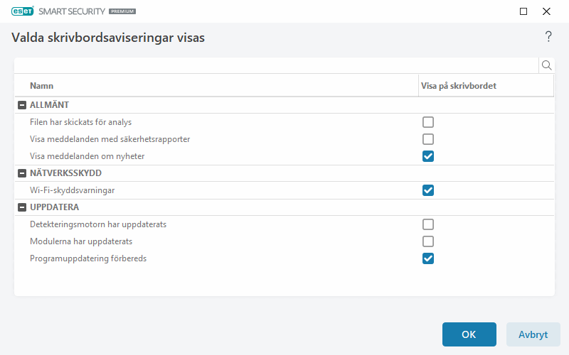 Meddelanden på skrivbordet Meddelanden på skrivbordet
