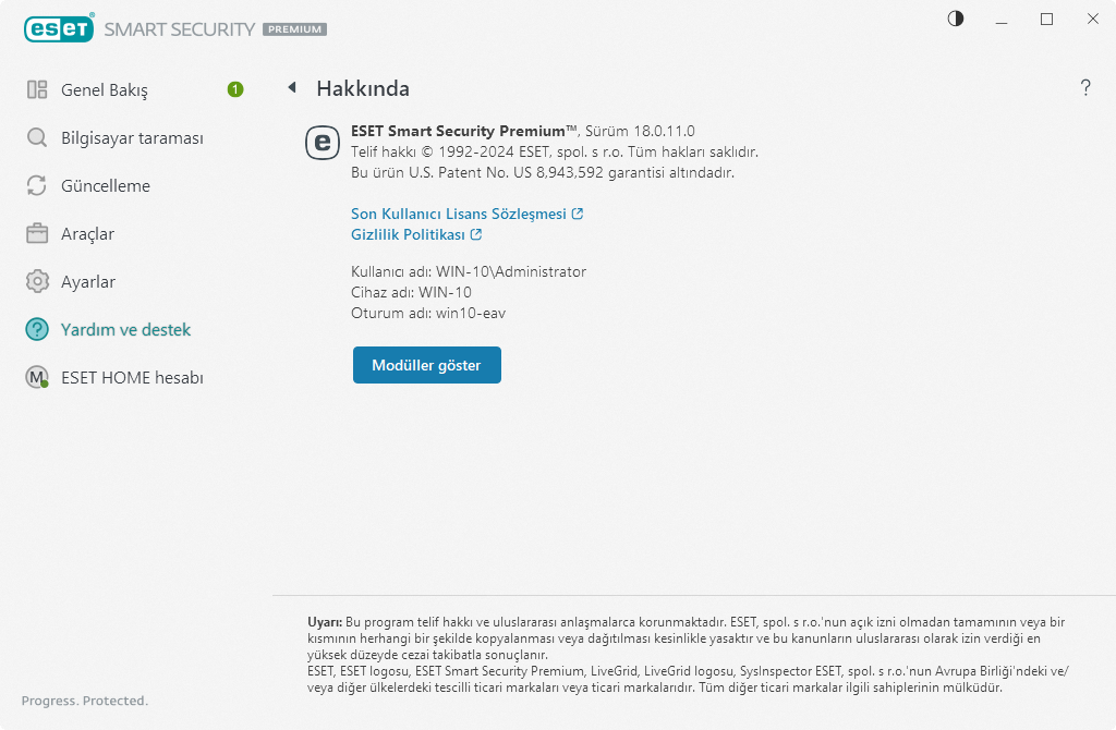 Yüklü sürümle ilgili ayrıntılar Yüklü sürümle ilgili ayrıntılar