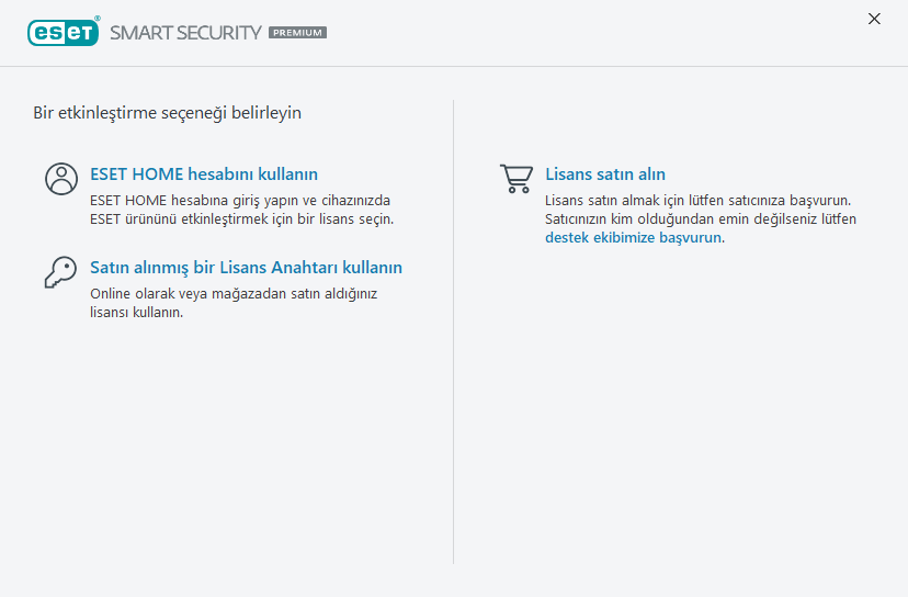 Ürün etkinleştirme