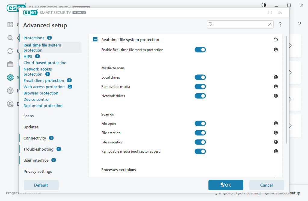 Real-time file system protection