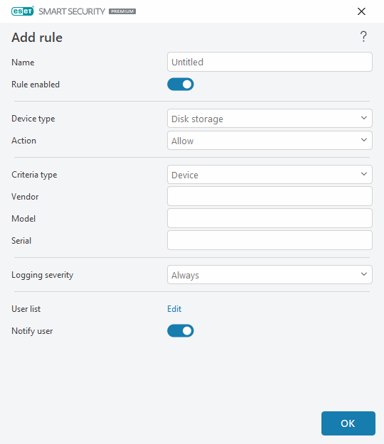 Add rule