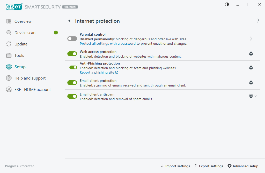 Internet protection