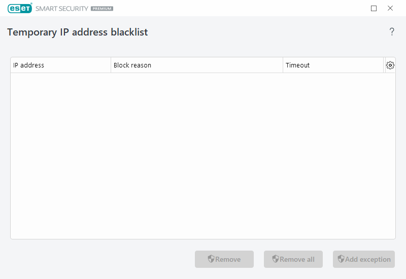 Temporary IP address blacklist