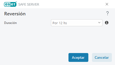 Intervalo de tiempo de reversión