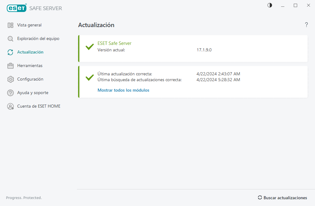 ESET HOME estado de la conexión