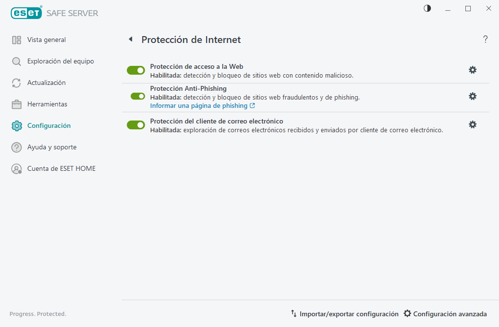 Protección de Internet