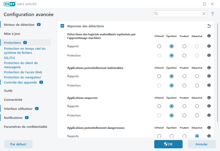 Configuration avancée