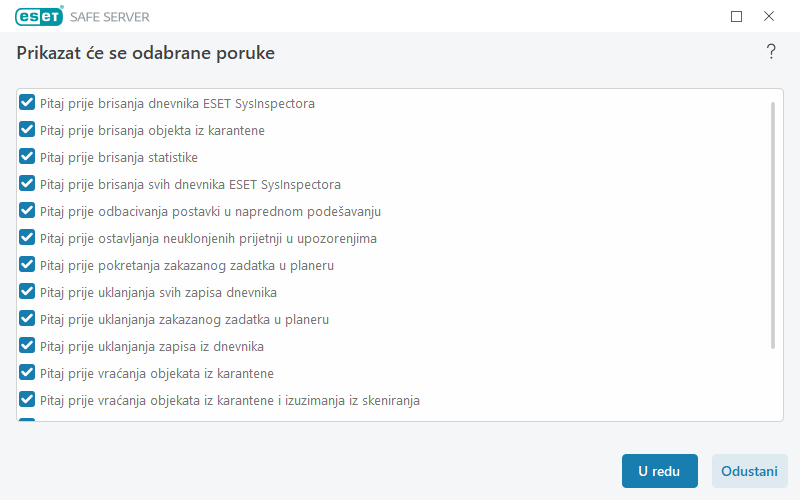 Poruke za potvrdu