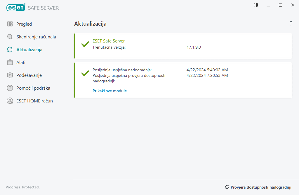 ESET HOME status veze