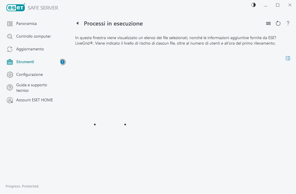 Processi in esecuzione Processi in esecuzione