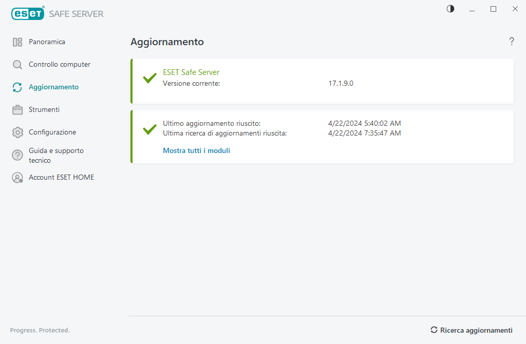 ESET HOME stato connessione ESET HOME stato connessione
