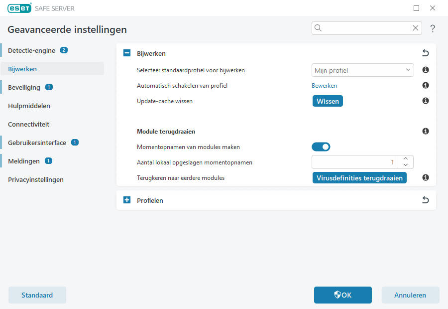 Module terugdraaien Module terugdraaien