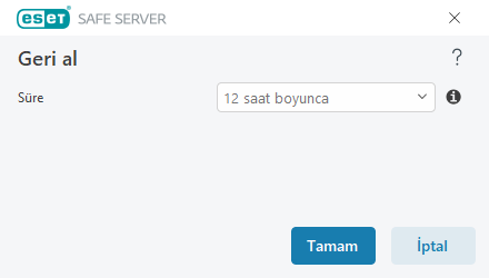 Geri alma zaman aralığı Geri alma zaman aralığı