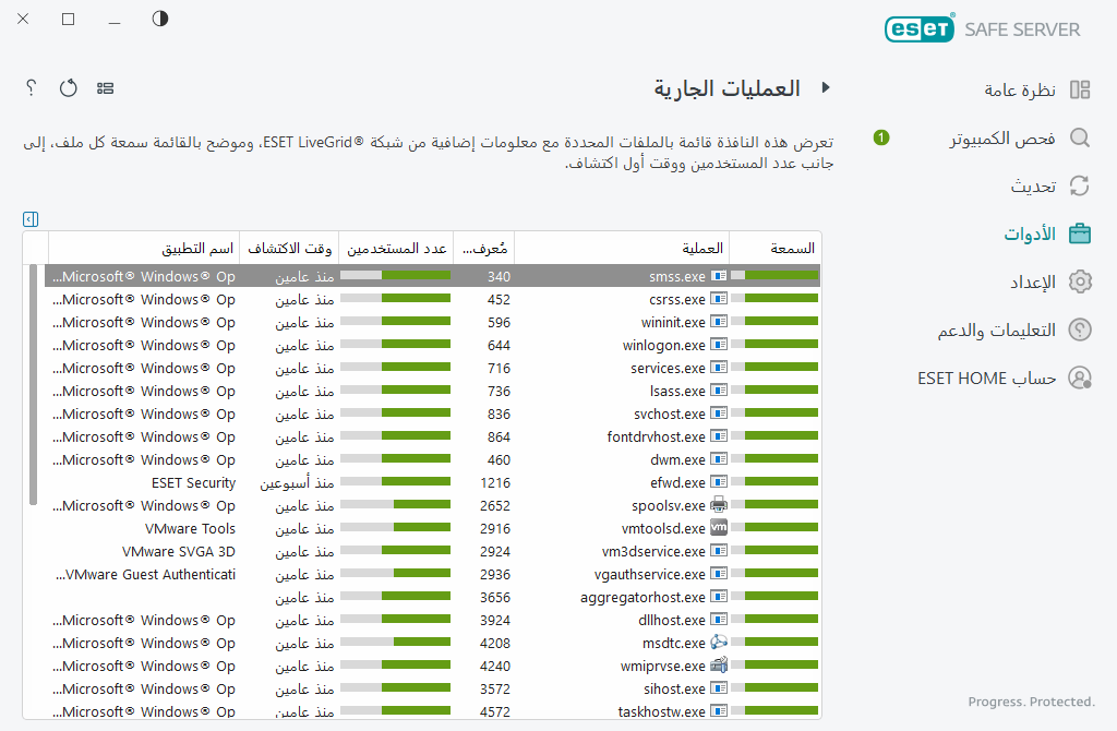 العمليات الجارية العمليات الجارية