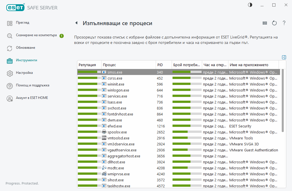 Изпълняващи се процеси Изпълняващи се процеси