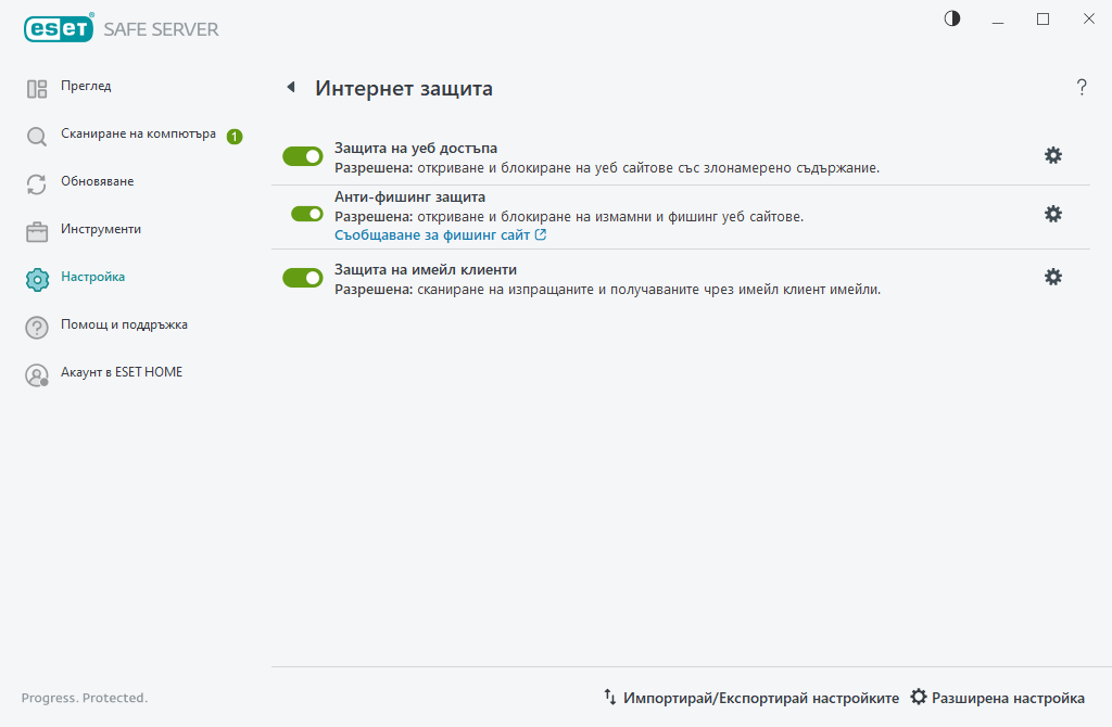 Интернет защита