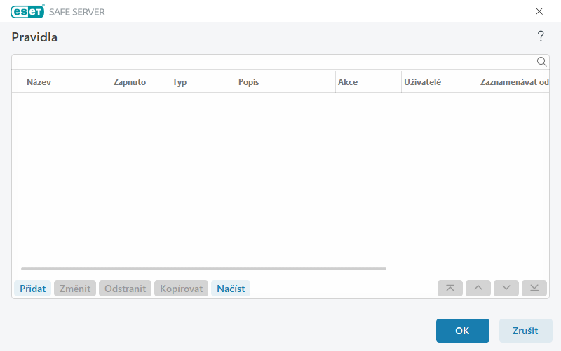 Editor pravidel ve správě zařízení