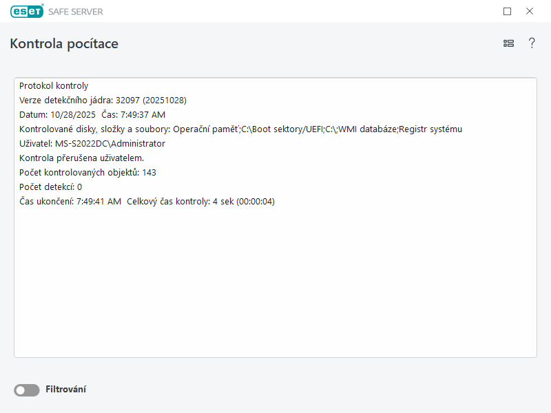 Protokol kontroly počítače Protokol kontroly počítače