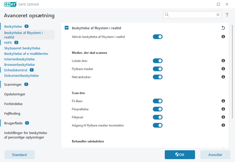 Realtidsbeskyttelse af filsystem