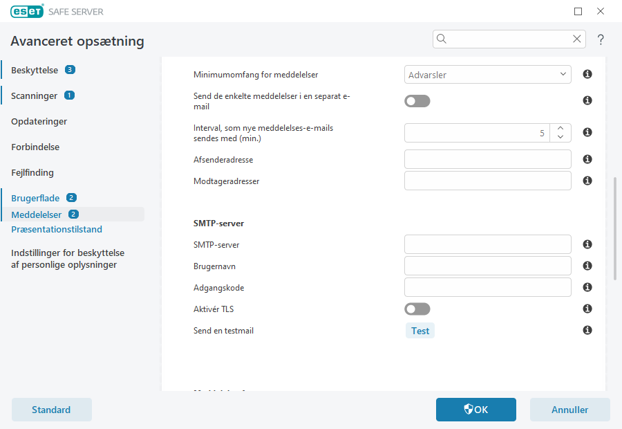 Videresend meddelelser Videresend meddelelser