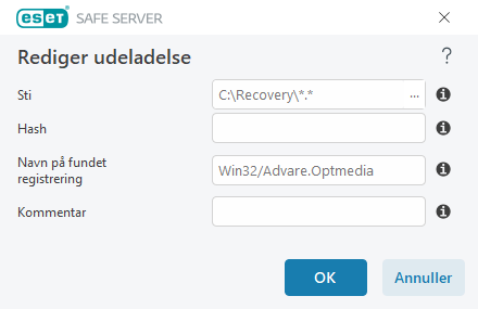 Rediger udeladelse Rediger udeladelse