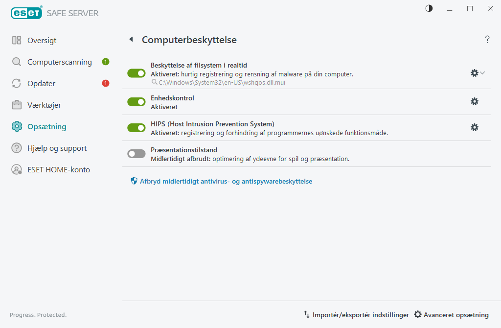Computerbeskyttelse Computerbeskyttelse