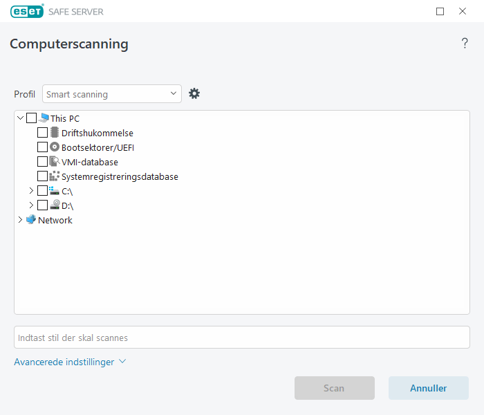 Tilpasset scanning Tilpasset scanning