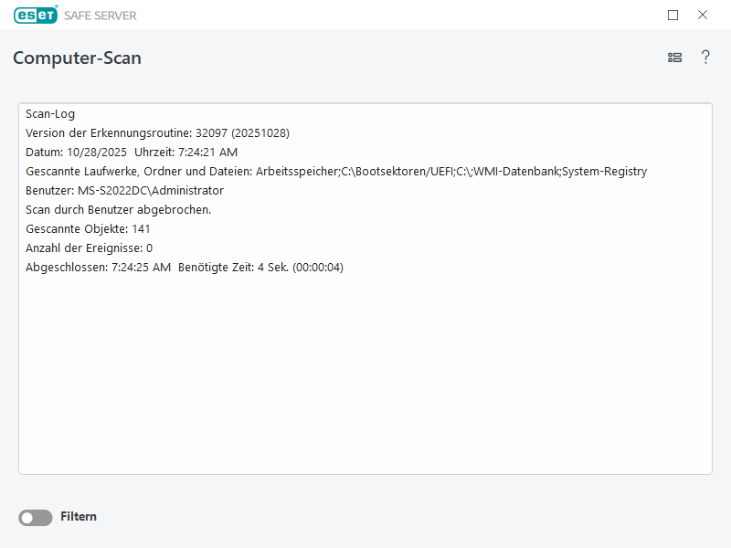 Computerprüfungs-Log Computerprüfungs-Log
