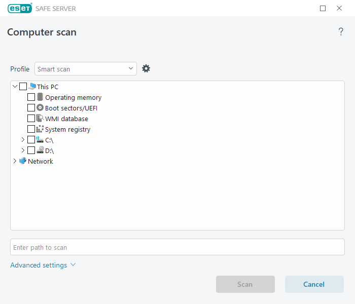 Custom scan Custom scan