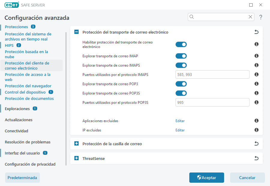 Protección del transporte de correo electrónico