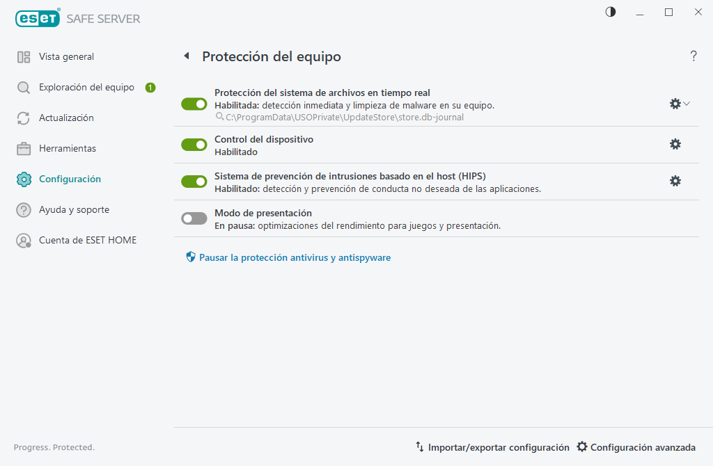 Protección del ordenador