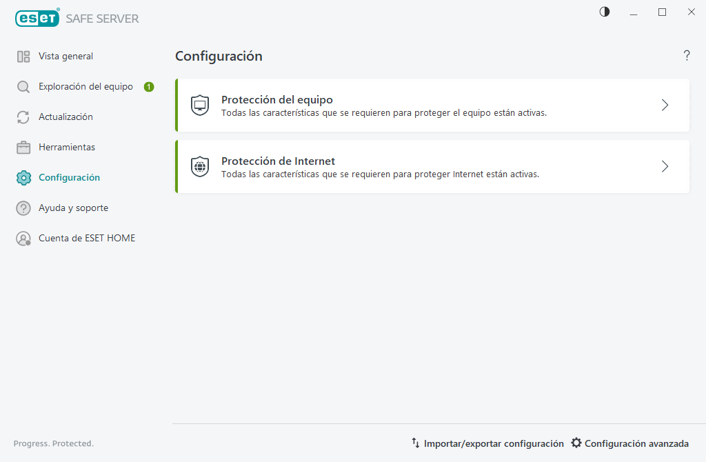 Configuración Configuración