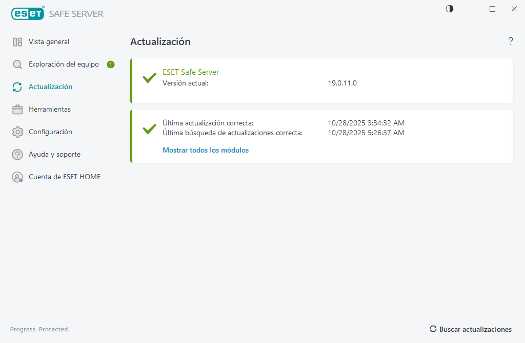 Proceso de actualización