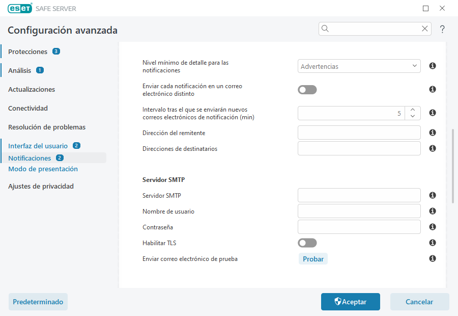 Reenviar notificaciones Reenviar notificaciones