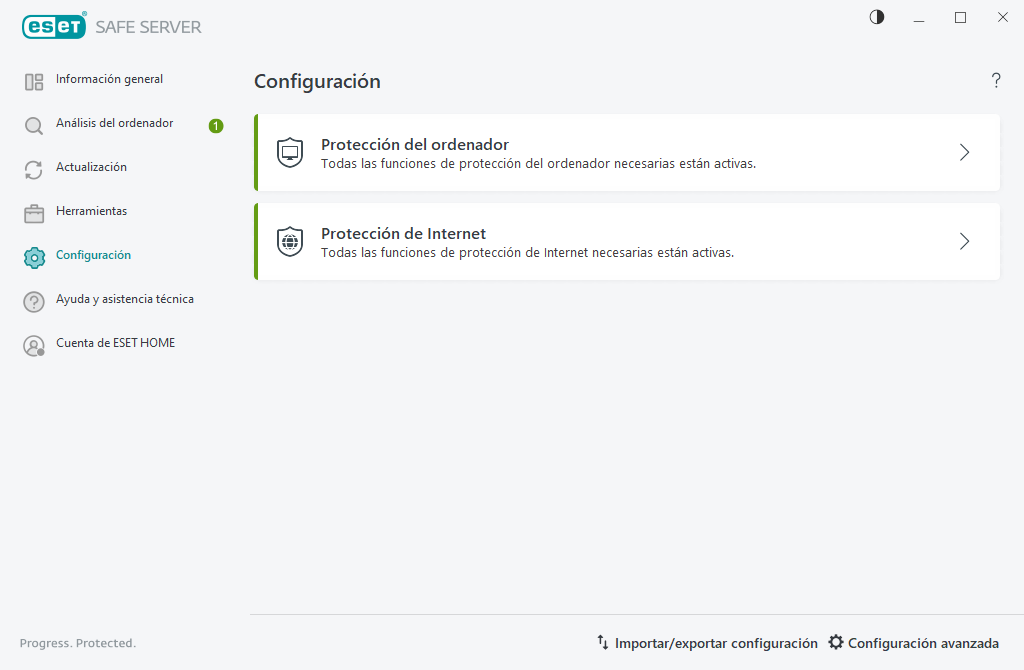 Configuración Configuración