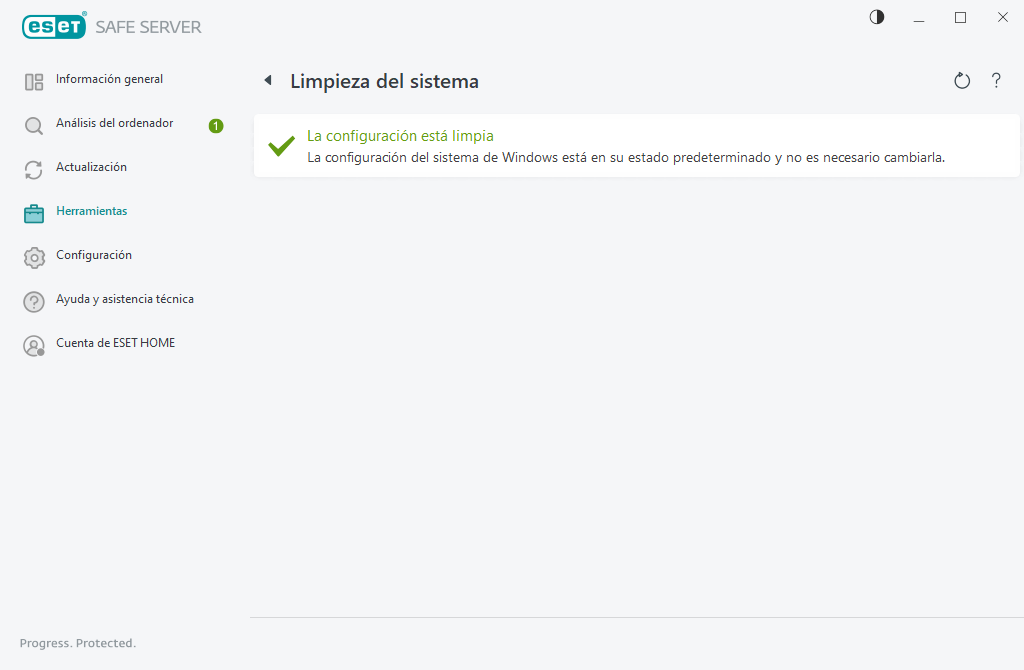 Restablecer la configuración del sistema Restablecer la configuración del sistema
