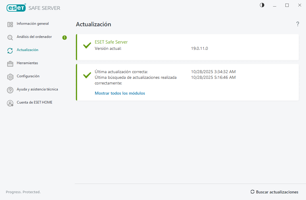 Proceso de actualización