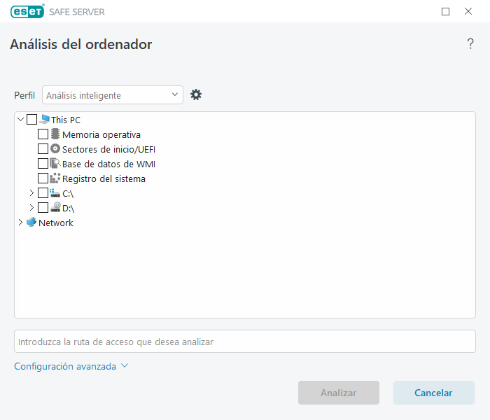 Análisis personalizado Análisis personalizado