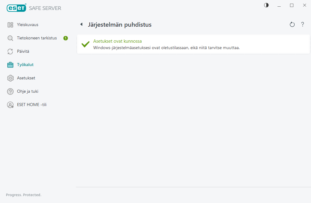 Lähtesta süsteemisätted