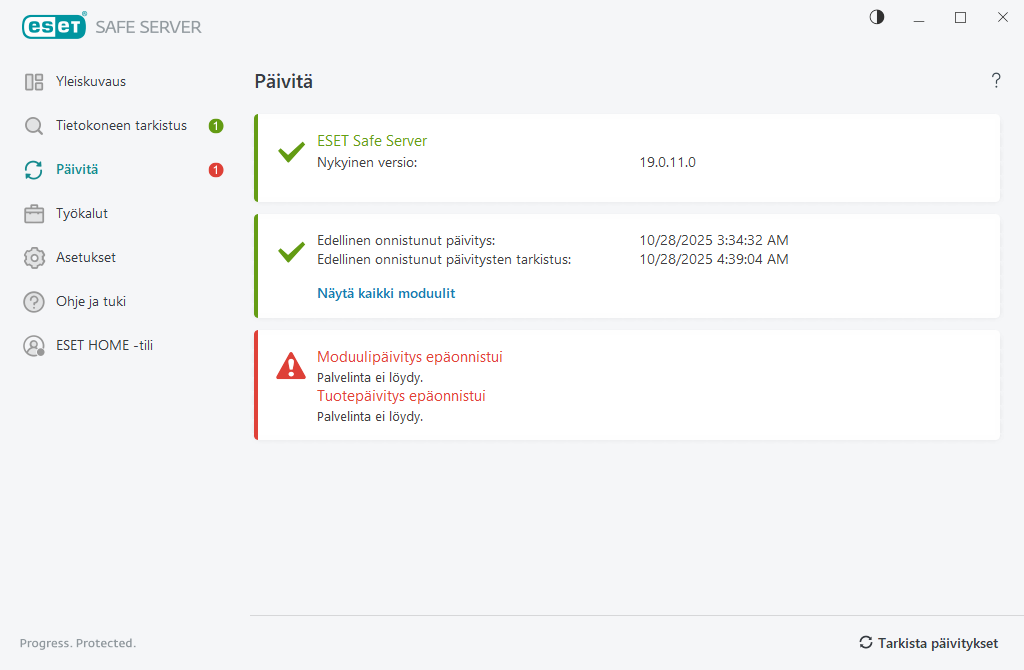 Mooduli uuendus ebaõnnestus Mooduli uuendus ebaõnnestus