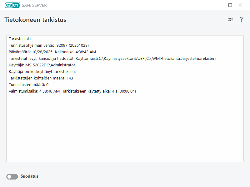 Arvutikontrolli logi Arvutikontrolli logi