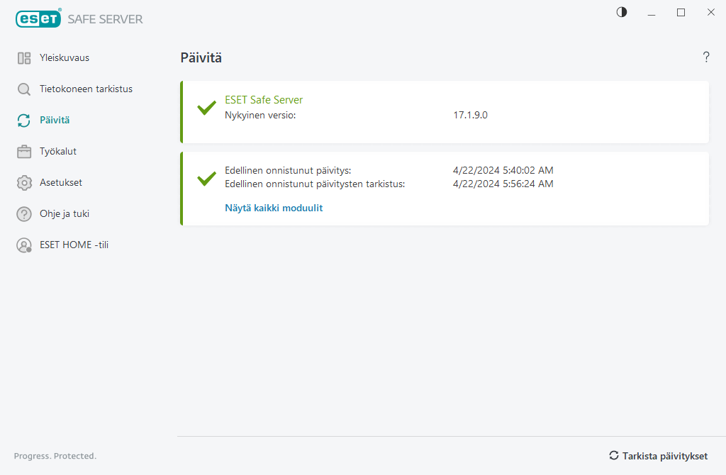 Päivitä moduuli Päivitä moduuli