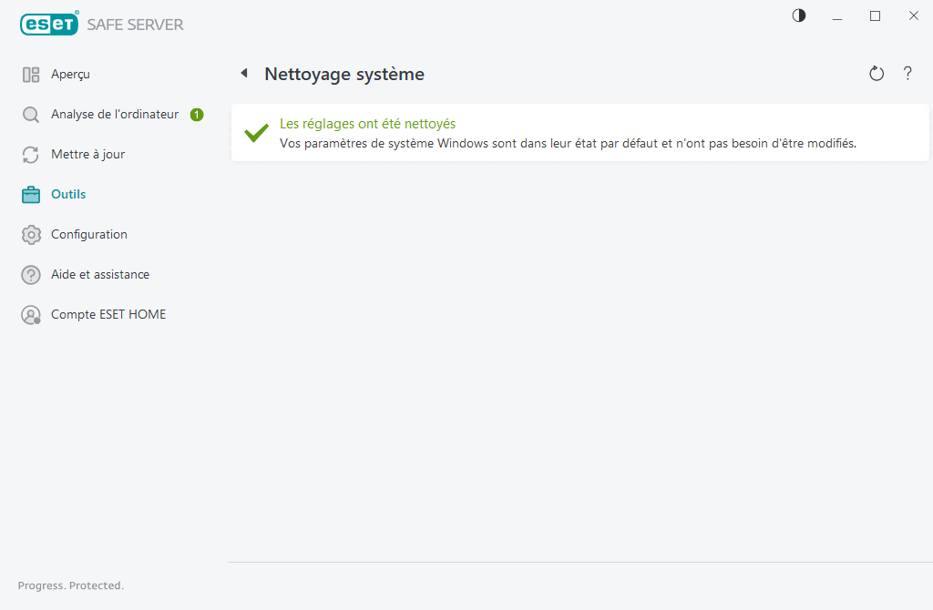 Réinitialiser les paramètres du système