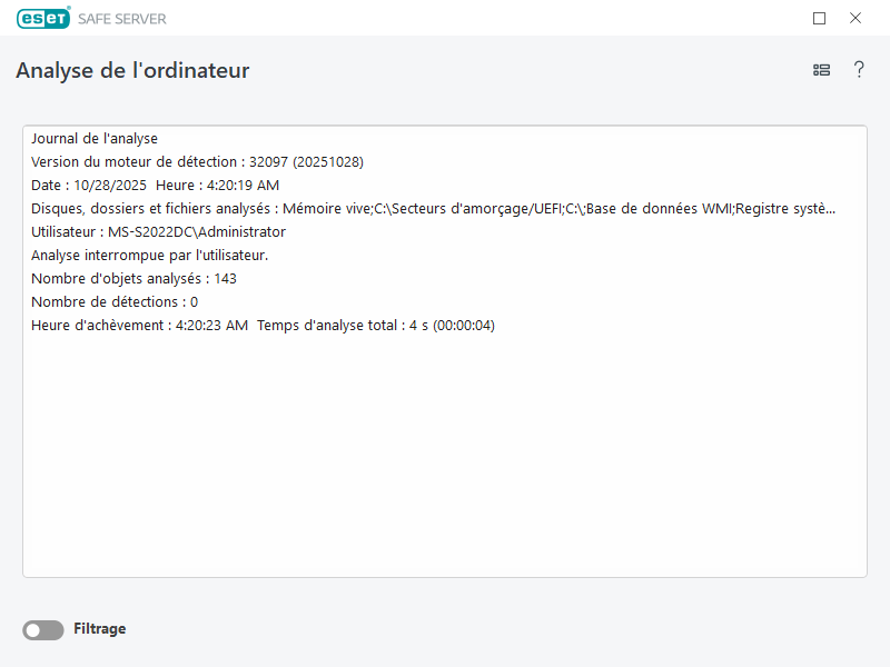 Journal de l'analyse de l'ordinateur