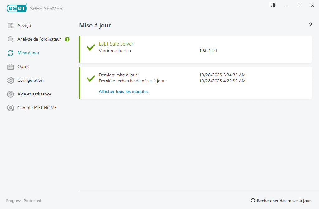 Processus de mise à jour